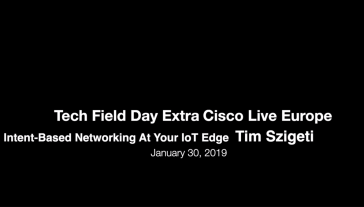 Tech Field Day at Cisco Live Europe 2019